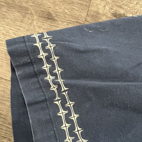 Sig Zane Hawaii Mens Large Blue Printed Short Sleeve Pullover Aloha Shirt - Picture 7 of 7